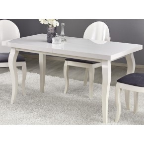 Table à manger extensible  L :  140 cm÷180 cm x P : 80 cm x  H : 75 cm - Blanc