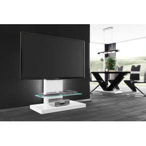 Meuble TV design 100 cm x 55 cm x 134 cm - Blanc
