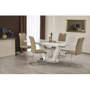 Table à manger design extensible160-200 x 90 x 76 cm - Blanc