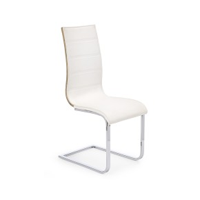 ANNA lot de 4 chaises  42 cm x 58 cm x 99 cm - Blanc/Sonoma