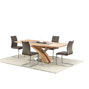 Table à manger design extensible 160-220 x 90 x 75 cm - Chêne doré