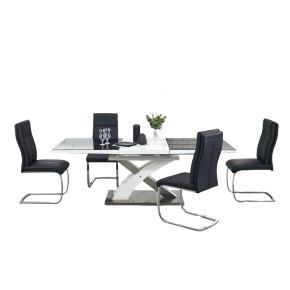 Table à manger design extensible 160-220 x 90 x 75 cm - Noir