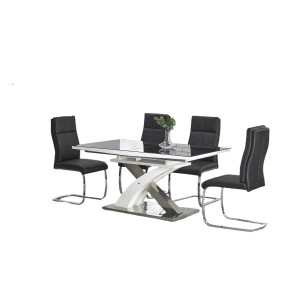 Table à manger design extensible 160-220 x 90 x 75 cm - Noir