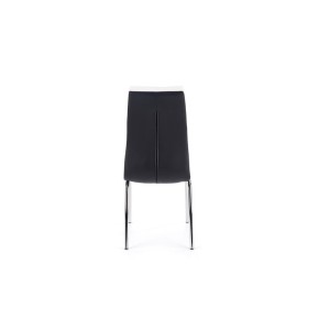 Lot de 4  chaises en cuir synthétique 42 cm x 63 cm x 100 cm - Noir