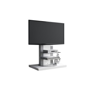 Meuble TV design rotatif 126 cm x 90 cm x 59 cm - Blanc