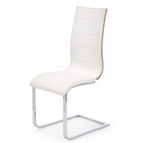 ANNA lot de 4 chaises  42 x 58 x 99 cm - Blanc/Sonoma