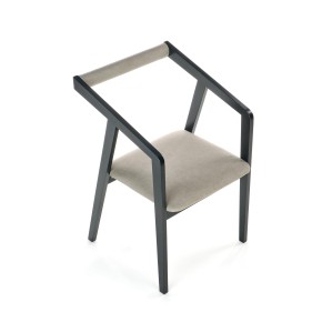 Chaise design en tissu  - Noir/Gris