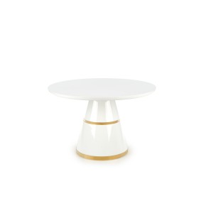 Table à manger design ronde  120 cm x 76 cm - Blanc