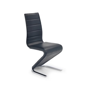 Chaise design en cuir synthétique 45 x 58 x 99 cm - Noir