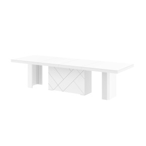 Table à manger évolutive  (180 -223 -286 -349-468 cm) x 100  x 75 cm - Blanc