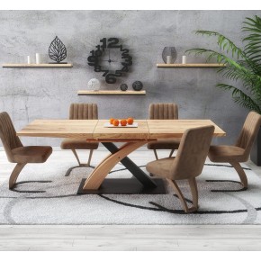 Table à manger design extensible 160÷220 cm x 90 cm x 77 cm