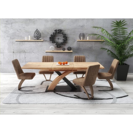 Table à manger design extensible 160÷220 cm x 90 cm x 77 cm