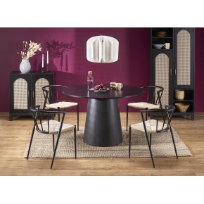 Table à manger ronde 120 x 77 cm - Noir