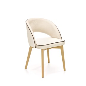 Chaise design en tissu 51x 57 x 78 cm - Crème