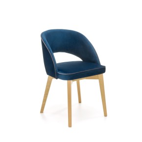 Chaise design en tissu 51x 57 x 78 cm - Bleu marine