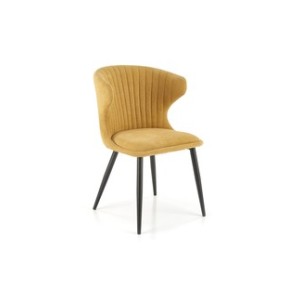 Chaise design en tissu 56 x  58 x 84 cm - Moutarde