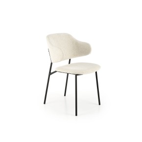 Chaise design en tissu 52 x 62 x 82 cm - Crème