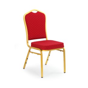 Chaise design en tissu 45 x 48 x 93 cm - Bordeaux