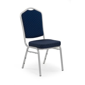 Chaise design en tissu 45 x 48 x 93 cm - Bleu