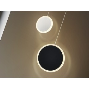Lampe composée de deux disques Duo - Noir mat et Blanc